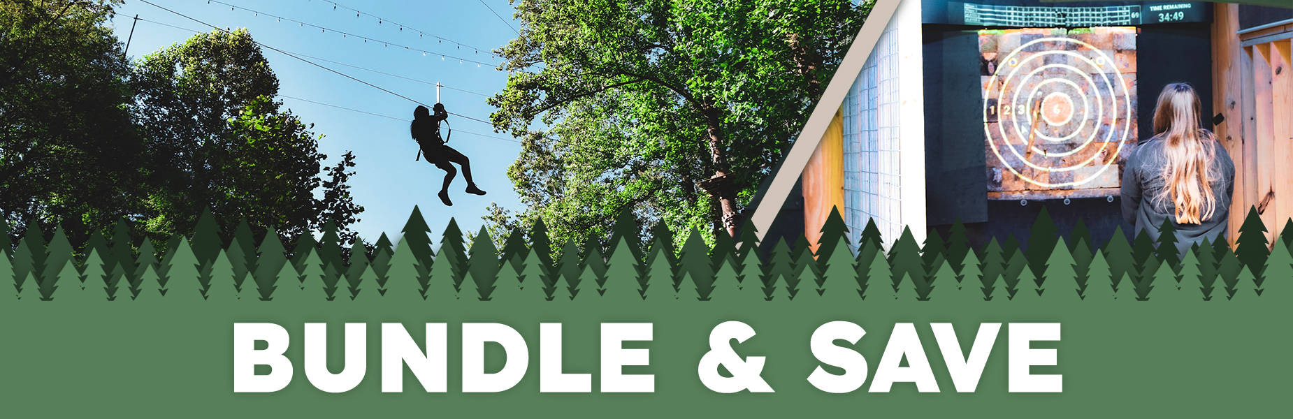 Bundle and Save - zipline and axe throwing