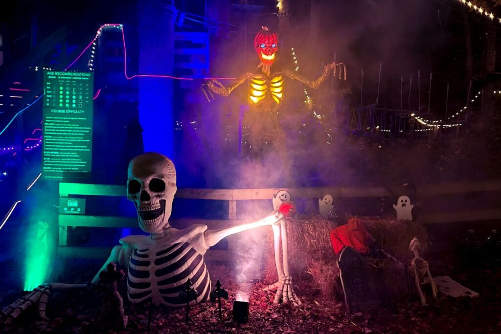 halloween glow in the park decor
